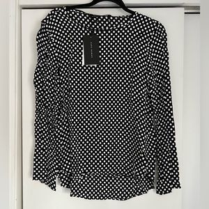 Zara Polka Dot Blouse, size s, new with tags